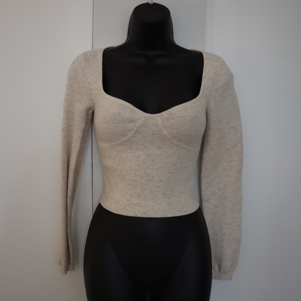 Aritzia Wilfed Greer Sweater | Heather Birch | Size S